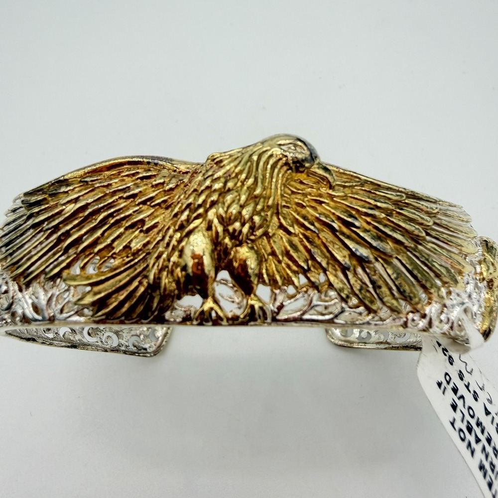 Bali Legacy Sterling Silver Eagle Cuff Bracelet 22K Gold‎ Vermeil